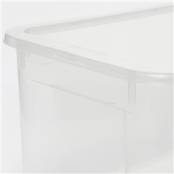 Ящик для хранения «Кристалл XS Plus», 16 л, 38,9×27,5×21,5 см, с крышкой, прозрачный