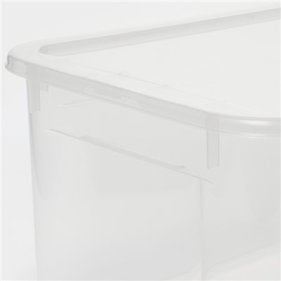 Ящик для хранения «Кристалл XS Plus», 16 л, 38,9×27,5×21,5 см, с крышкой, прозрачный