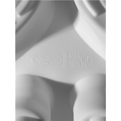 Форма для муссовых десертов Доляна «Сердце», силикон, 29×17×4.3 см, 8 ячеек (5.5×6.2×3.5 см), белая