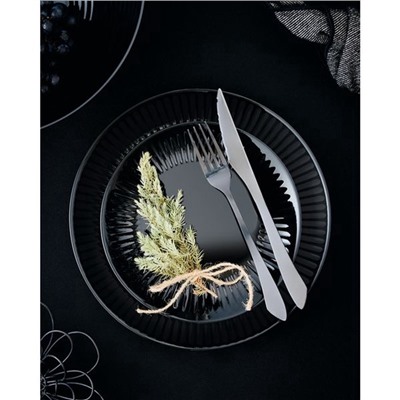 Десртная тарелка Luminarc COTTAGE BLACK, d=19 см, стекло, чёрная