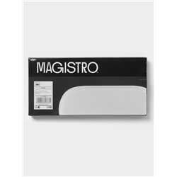 Блюдо сервировочное Magistro White Snow, 24.5×11×1.5 см, фарфор, белое