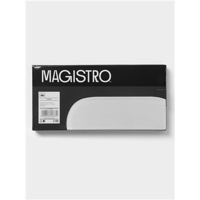 Блюдо сервировочное Magistro White Snow, 24.5×11×1.5 см, фарфор, белое
