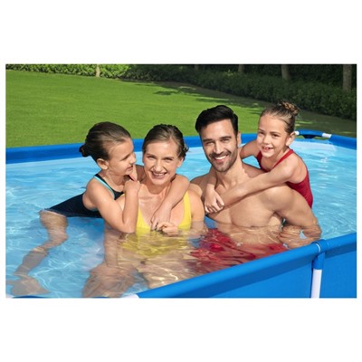 УЦЕНКА Бассейн каркасный Steel Pro, 400×211×81 см, фильтр-насос, прямоугольный, 56424 Bestway