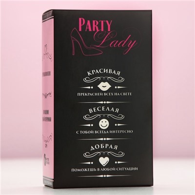 Подарочный набор косметики Party Lady, гель для душа виски 250 мл и бомбочки для ванны 4×40 г, Чистое счастье