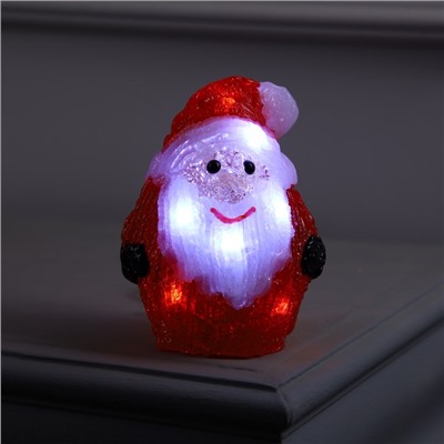 Фигура акрил. «Дед Мороз» 15 см, 10LED, AAx2 (не в компл.), свечение белое