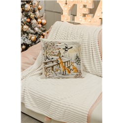 Наволочка 45х45 Зима лисички