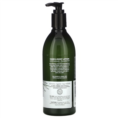 Avalon Organics, Hand & Body Lotion, Nourishing Lavender, 12 oz (340 g)