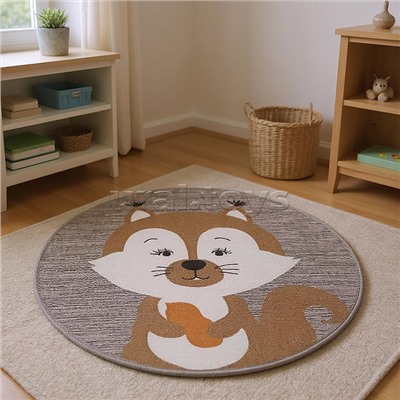 Ковер "Бельчонок" дет. 1х1 круглый