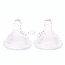 Комплект силиконовых сосок "Baby Flow" (широкое горло), размер S