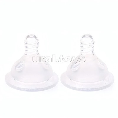 Комплект силиконовых сосок "Baby Flow" (широкое горло), размер S