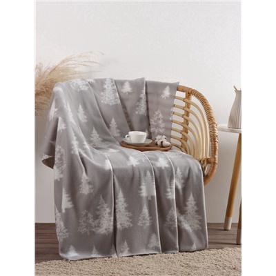 Плед флисовый новогодний «Экономь и Я. Ёлочки», 150×130 см, пл.160 г/м²