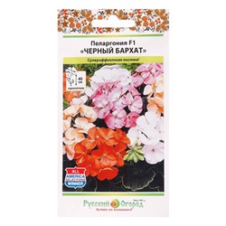 Семена цветов Пеларгония "Черный бархат", смесь 5 шт