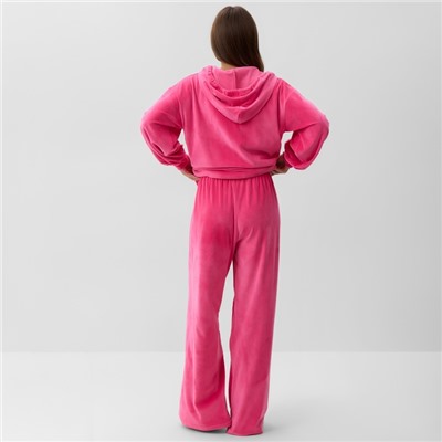 Костюм женский (толстовка, брюки) KAFTAN Plushy, размер 40-42, фуксия