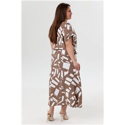 Платье штапель  6121/01/Кофейный