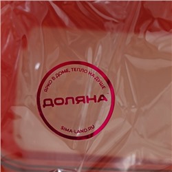 Ланч - бокс для еды Доляна «Классика», пластик, 2 отделения, в школу, 18×18×6 см, оранжевый