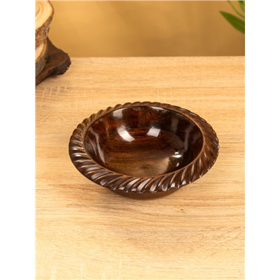 Чаша «Тарталетка», 16×16×5 см, дерево шишам