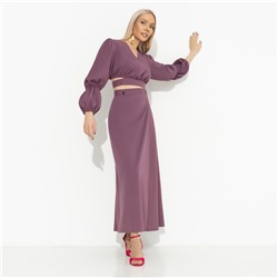 Комплект с юбкой на запах, Когда хочешь вау-эффекта (бордовый)