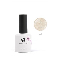 ADRICOCO Гель-лак для ногтей / #ТЫЗВЕЗДА №02, сверкающая, 8 мл KRISTALLER, 1109640