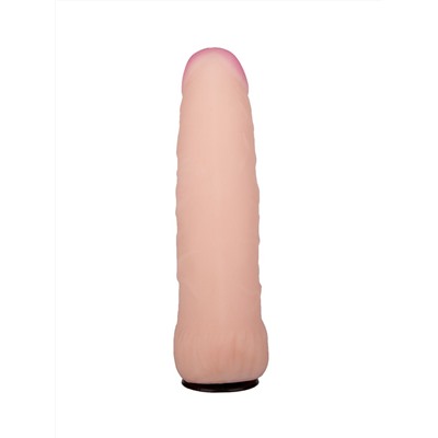 Черный пояс-трусики с двумя телесными насадками Soft-Dolli - 15,7 и 10 см.