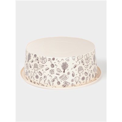 Таз хозяйственный круглый «Русская банька», 20 л, пластик, бежевый