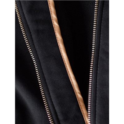 Зип худи на молнии из эластичного футера двухнитки с резинкой по низу и манжетами