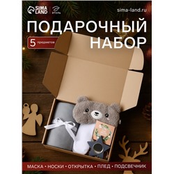 Новогодний подарочный набор Merry Christmas, плед и аксессуары