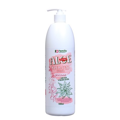 Крем-гель для душа Vilsen Cosmetic Extra Aloe, питательный, 1000 мл