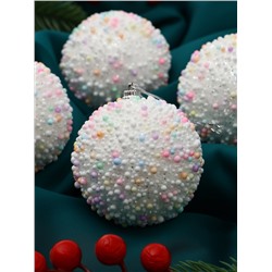 Ёлочные игрушки «Абель», шары новогодние, d=7 см, 4 шт., колор