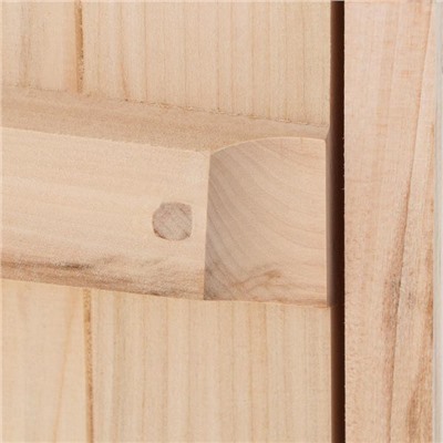 Дверь для бани и сауны, коробка 190×70 см, деревянная, на клиньях, массив, «Добропаровъ»