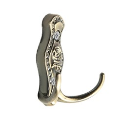 Крючок мебельный ТУНДРА TKd=023, двухрожковый, бронза