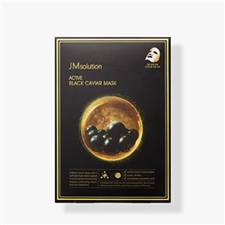 JMsolution Антивозрастная маска-салфетка с черной икрой Active Black Caviar Mask