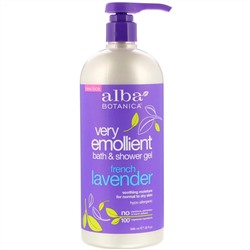 Alba Botanica, Смягчающий гель для душа, французская лаванда, 32 жидкие унции (946 мл)