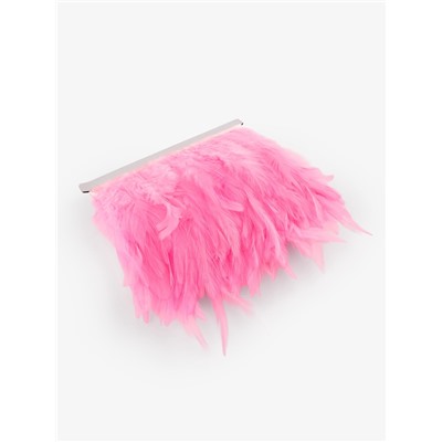 Перья петуха декоративные, на ленте, 10-15 см, 5±0.5 м, розовые