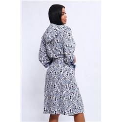 Халат 210 серый+цветы