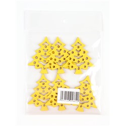 Декор новогодний «Золотые елочки», набор 6 шт.