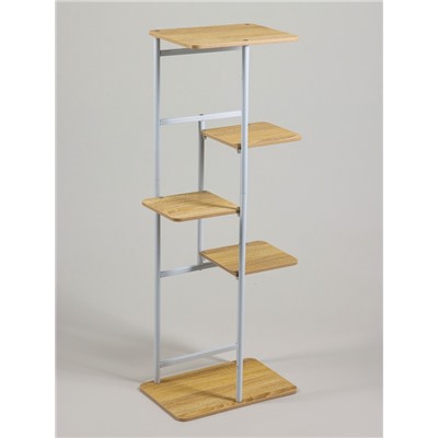 Подставка для цветов Greengo, 5 полок, 36×23×94 см, напольная, каркас металл, полки МДФ, белая