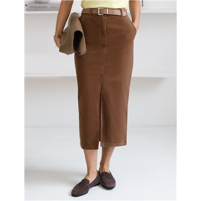 Юбка из эластичного микро-вельвета