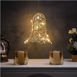 Светодиодная фигура «Колокол» 20×15×15 см, 20 LED, батарейки AAx2 (не в комплекте), свечение теплое белое