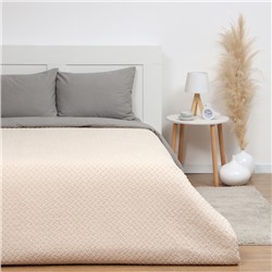 Покрывало 1.5-спальное LoveLife «Tufting: Квадрат», 150×220±5 см, микрофайбер, бежевое