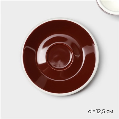 УЦЕНКА Кофейная пара Magistro Coffee time, 80 мл, фарфор, коричневая