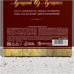Подарочный набор ЧИСТОЕ СЧАСТЬЕ «Первому во всём»: гель для душа и шампунь для волос виски, 2×250 мл