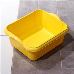 Таз квадратный, 10 л, 37×31×15.5 см, пластик, МИКС