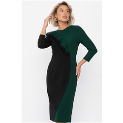 Платье Эванесса (черно-зеленое) П12749-35М