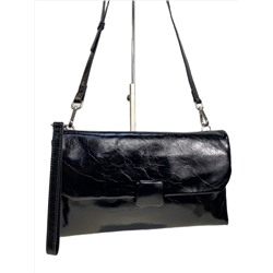Женская сумка из натуральной кожи, цвет  черный