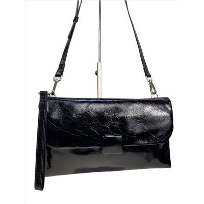 Женская сумка из натуральной кожи, цвет  черный