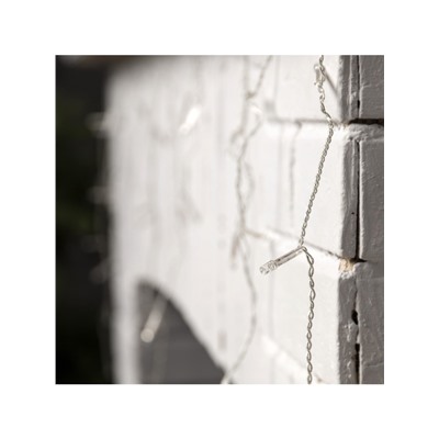 Гирлянда «Бахрома» 3×0.5 м, IP20, прозрачная нить, 80 LED, свечение белое, 8 режимов, 220 В