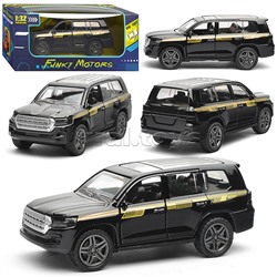Чёрная инерционная машинка с прозрачной крышей die-cast,1:32, открывающиеся двери