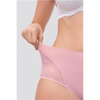 Набор трусов 8003 OIRO хлопковые с узором 3 шт (Фиолетовый, белый)