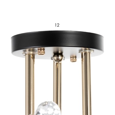 Светильник потолочный BayerLux «Клео», 3×Е27 40 Вт, чёрный, 58×58×24 см