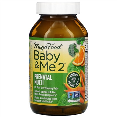 MegaFood, Baby & Me 2, 120 таблеток